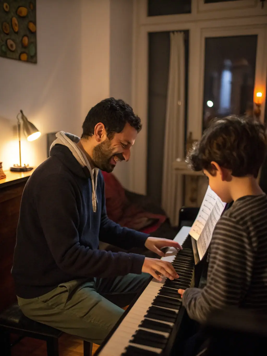 A heartwarming photo of CAP MUSIK instructors teaching music to students with disabilities, highlighting the inclusive nature of the program and its positive impact on their lives.